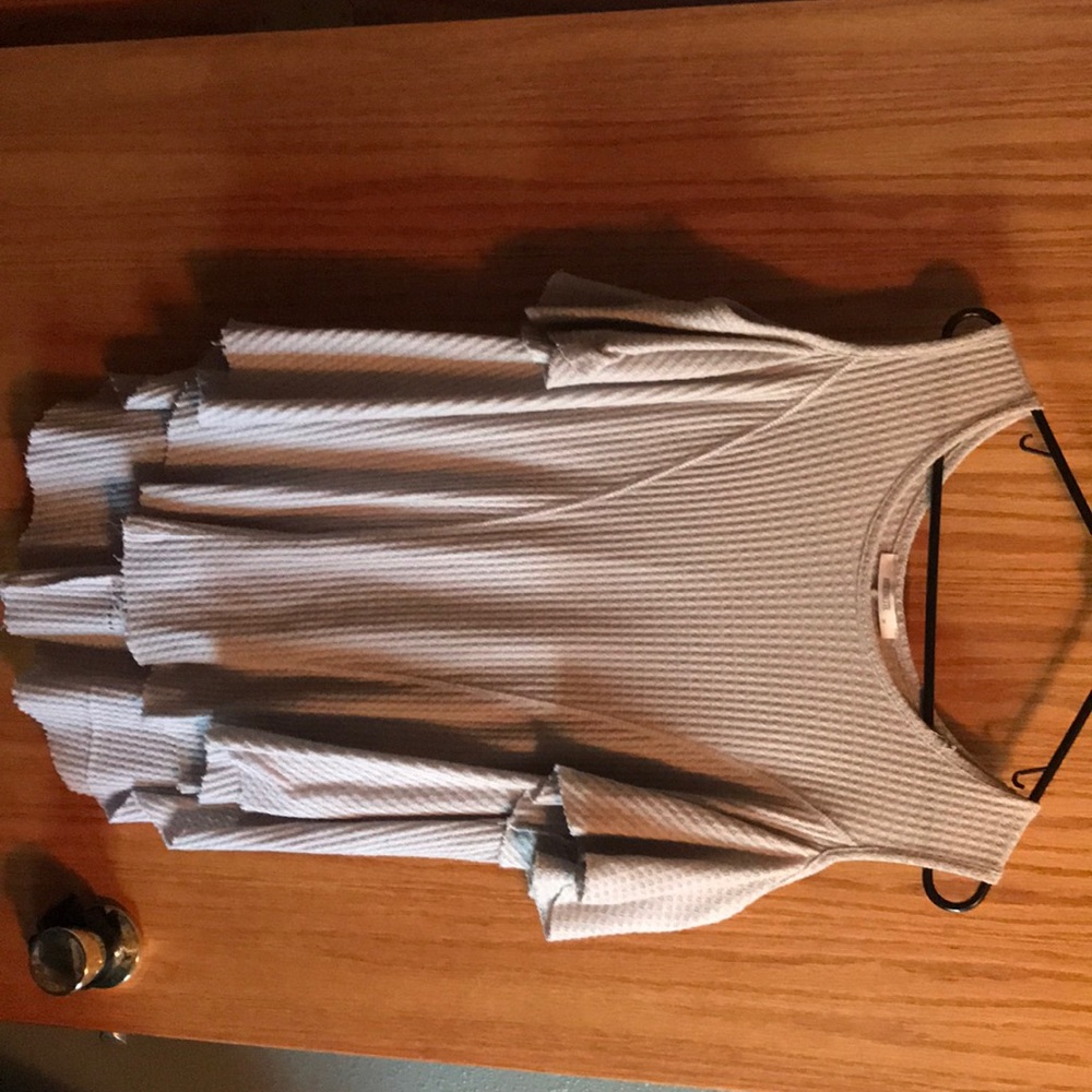 Waffle knit blouse